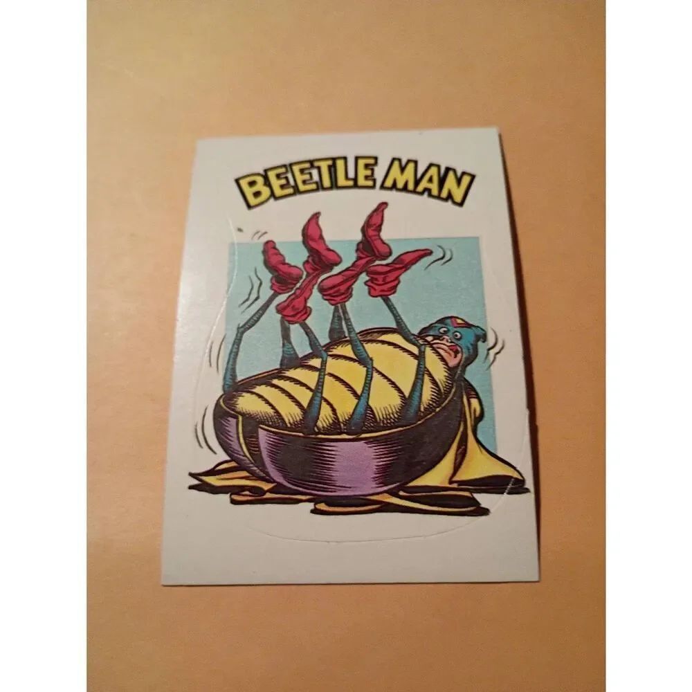 1983 General Mills Zero Hero Trading Card Sticker Vintage #58 Beetle Man